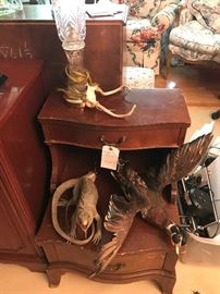 End table & taxidermy