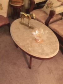  MARBLE  TOP TABLE 