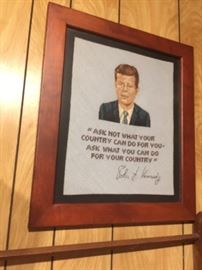  HAND DONE  TAPESTRY  OF KENNEDY
