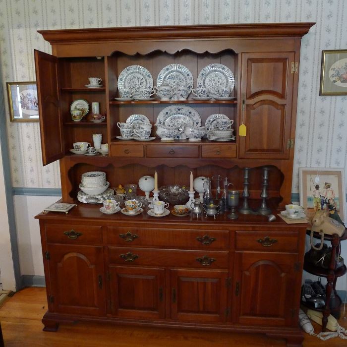 Cherry hutch. 66"long 28"deep 77"high