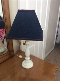 Small lamp w/denim shade