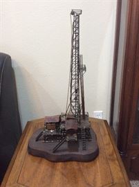 Metal model of oil drilling rig (collectible)