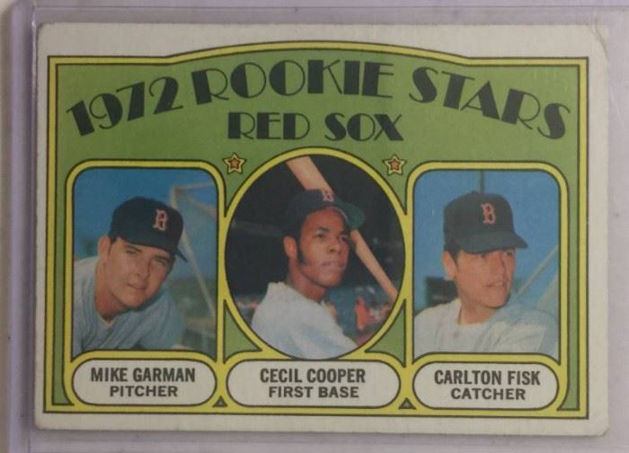 Excellent 1972 Topps Carlton Fisk Boston Red Sox B ...