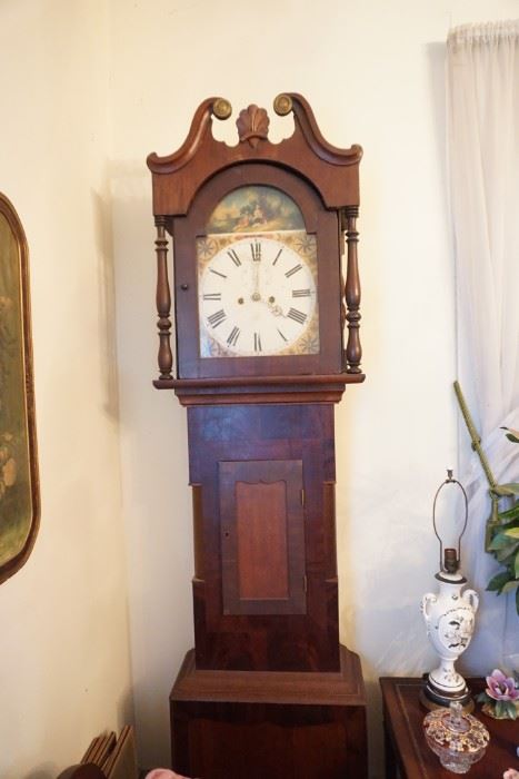Mahogany Grandfather Clock Circa 1810
