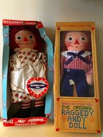 Knickerbocker Raggedy Ann and Andy doll in original box