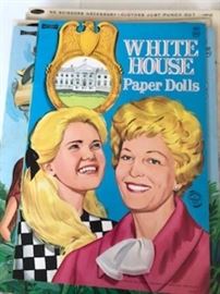 White House Paper Doll Book UNCUT UNUSED Pat and Trisha Nixon!