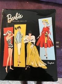 1961 vintage black vinyl Ponytail Barbie doll case 