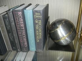 hammered iron with gold detailing, bookends