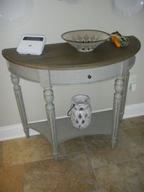 demi-lune console with drawer