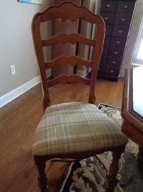 closeup of dining chairs