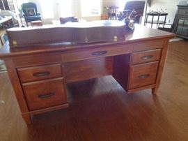 large wooden desk