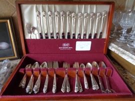 vintage silver plate flatware, we have a set of sterling flatware for sale also