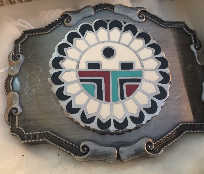 Southwestern look belt buckle