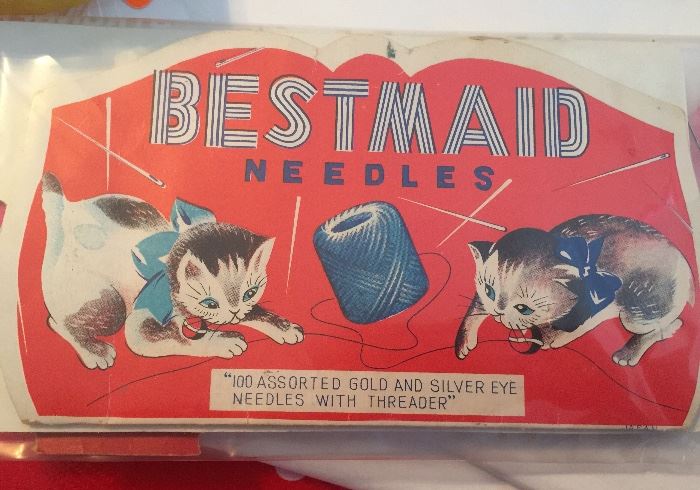 Needle book with kitties