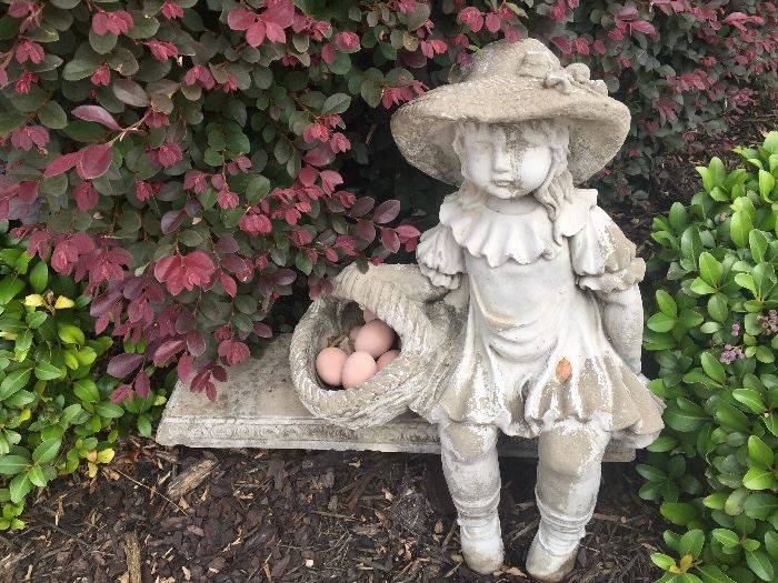 Little girl with egg basket