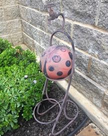 Yard art ladybug 