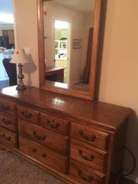 Vintage maple Mirrored dresser