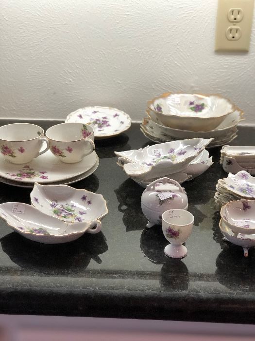 Beautiful violet china pieces