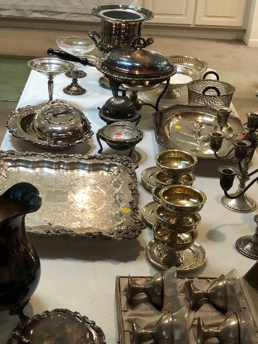 Vintage sterling and silver plate