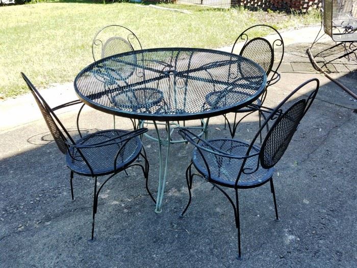 Metal Patio Table & Four Chairs:  http://www.ctonlineauctions.com/detail.asp?id=763673