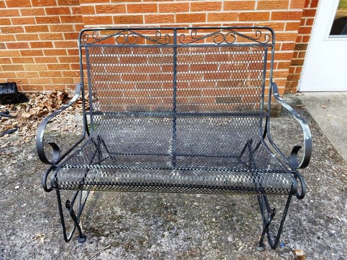 Black Metal Glider: http://www.ctonlineauctions.com/detail.asp?id=763678