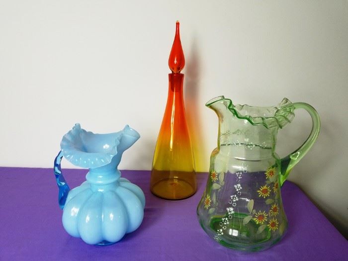 Blue, Green, Red & Yellow Glass: http://www.ctonlineauctions.com/detail.asp?id=763683