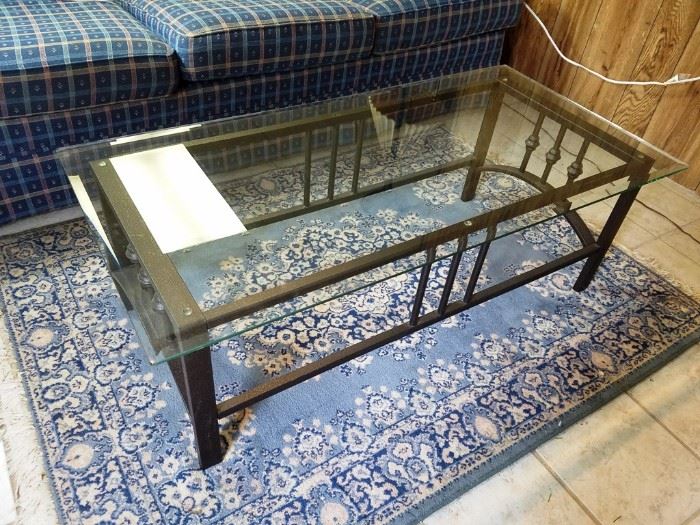 Glass and Metal Coffee Table:  http://www.ctonlineauctions.com/detail.asp?id=763753