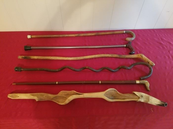 Six Assorted Walking Sticks: http://www.ctonlineauctions.com/detail.asp?id=763982