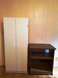 White Storage Cupboard & Cart: http://www.ctonlineauctions.com/detail.asp?id=764047