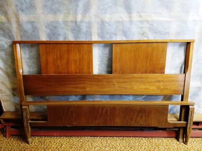 Mid-century Modern Walnut Queen Bed:  http://www.ctonlineauctions.com/detail.asp?id=764063