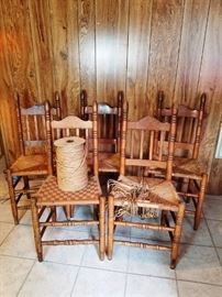 Five Ladder-Back Wooden Chairs: http://www.ctonlineauctions.com/detail.asp?id=764139