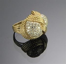 18K Gold Diamond Melee Ring 3.8 ctw