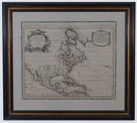 L'Amerique Septentrionalis Map circa 1730