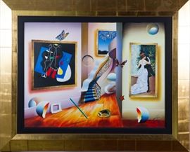 Ferjo Brazilian Oil on Canvas Renoir Magritte Miro