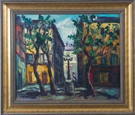 Albert Vagh Oil on Canvas Landscape Painting
