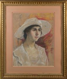 William Forsyth Pastel Edwardian Portrait 1918
