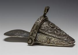 Spanish Sterling Gold Colonial Side Saddle Stirrup