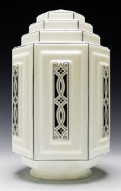 Art Deco Jefferson Glass Pendant Lantern Shade