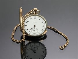 Hamilton Pocket Watch GF Case & Chain