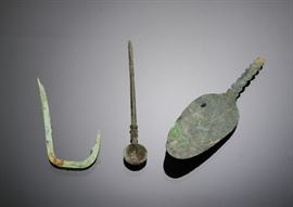 Roman Bronze Spoons Fish Hook (3)
