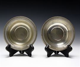 Gorham Sterling Silver Bowls Reticulated Rims (2)