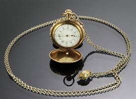 C. Elgin 14K GF Duchess Tricolor Gold Watch 19th c