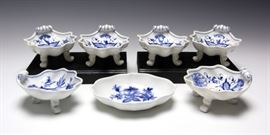 Meissen Blue Onion Footed Sweets Dishes (7)
