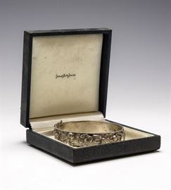 925 Sterling Cuff Bracelet Samuel Kirk Cased