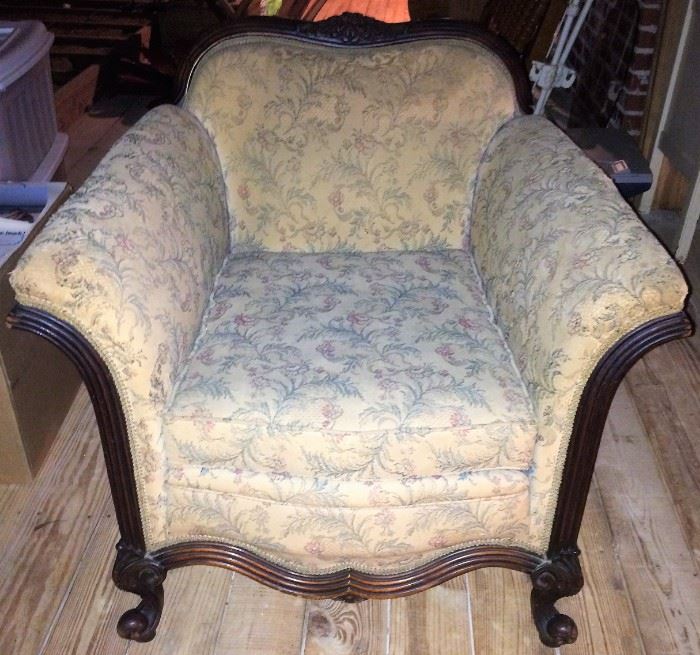 Antique Upholstered Parlor Chair