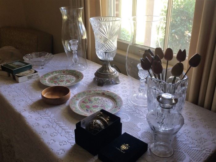 Glass Vase, Coasters, Hurricane, Candle Holders, Faberge Ornaments & More