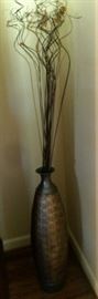 Decorative Tall Vase & Floral Arrangement