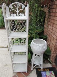 Indoor/outdooe  wicker shelf and plant holder