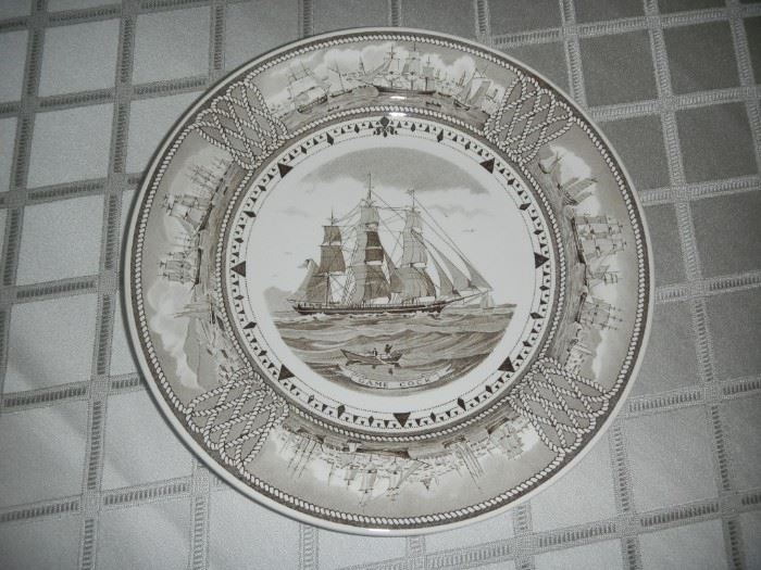 The Clipper Ship Plates.  These plates are a part of Jock Whitney Collection, Long Island, NY.  At Jock's passing, current owner's Father was willed "one item from the estate" and he chose this collection of plates.  Each ship's history is detailed on the back of the plate.