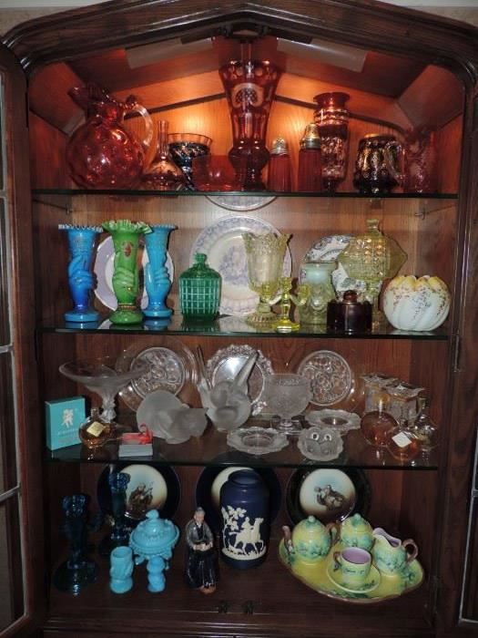 Left Curio Cabinet contents on top.